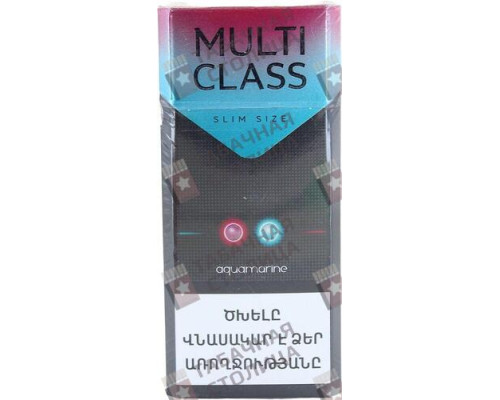 Сигареты Multi Class Slim Size Aquamarine Сигареты Multi Class Slim Size Aquamarine